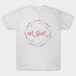 Mom Floral Design T-Shirt